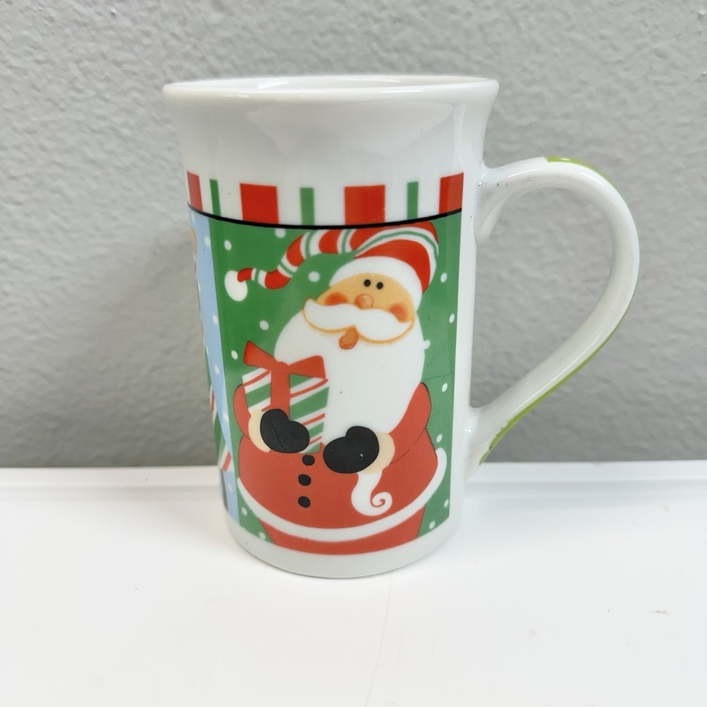 Royal Norfolk Christmas Santa Snowman Coffee Mug Greenbrier Holiday Cup